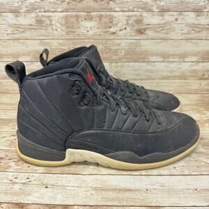Air Jordan 12 Retro 130690-004 Black Neoprene Basketball Shoes Men's Size 14